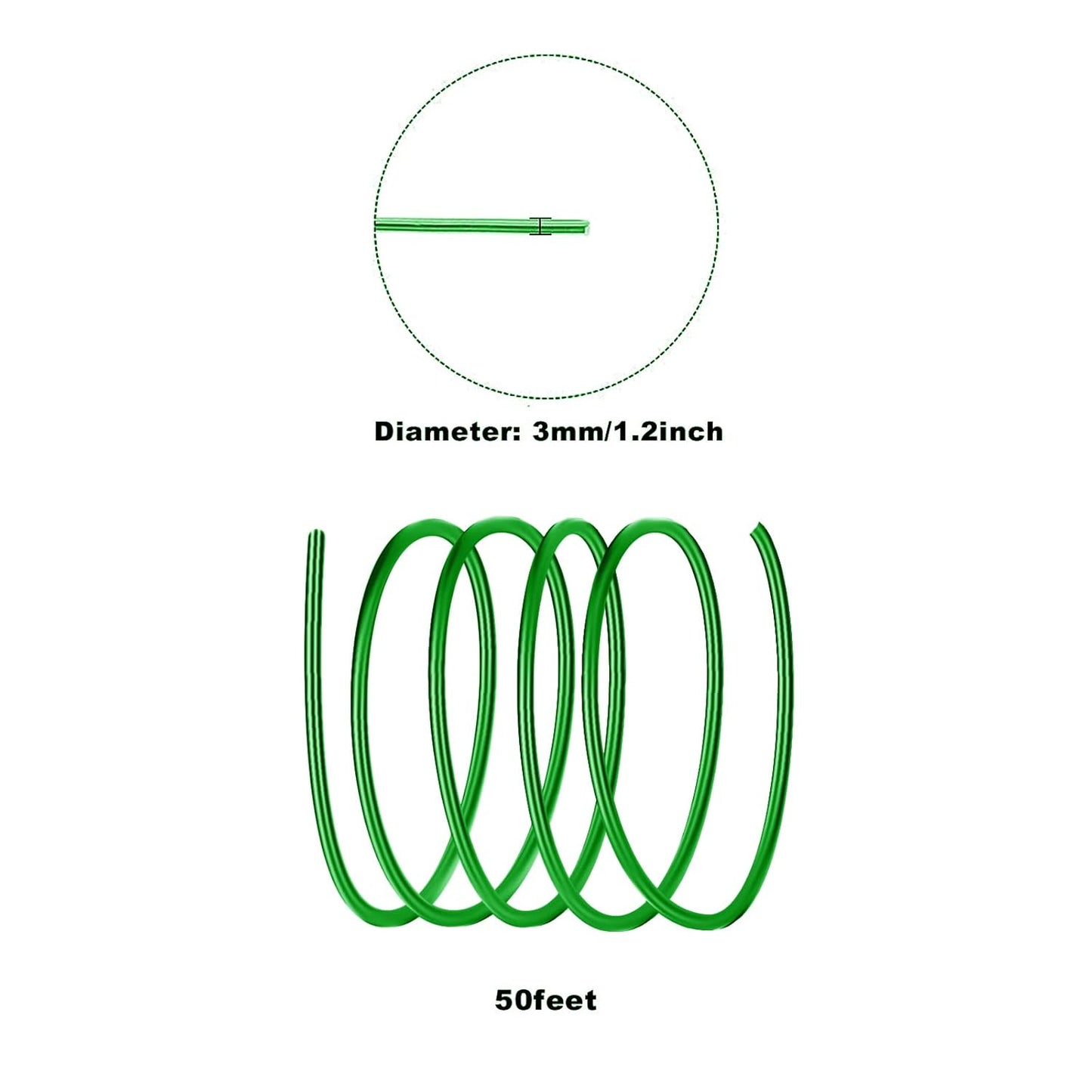 3mm Aluminum Craft Wire, 50 Feet 9 Gauge Bendable Anodized Metal Wire for Sculpting, Jewelry Making, Armature Making, Wire Weaving and Wrapping