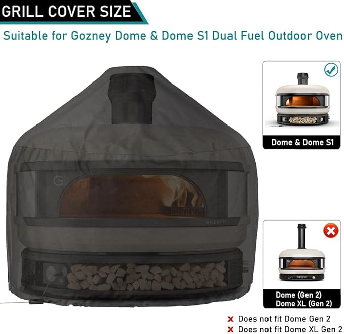 ZJYWSCH Pizza Oven Cover for Gozney Dome Dome S1 Outdoor Pizza Oven Waterproof Gozney Dome Pizza Oven Cover 600D Heavy Duty Weather Resistant