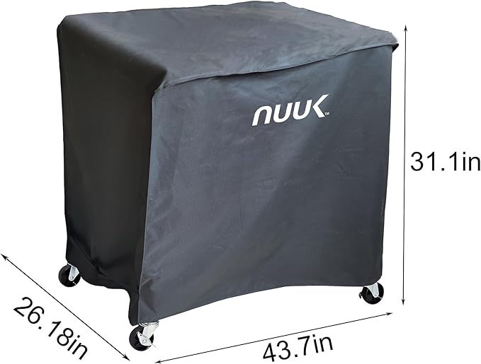 NUUK 24x30IN Waterproof Pizza Oven Table Cover, Heavy Duty UV Resistant Outdoor BBQ Dining Grill Cart Cover for Kitchen Island Prep Station