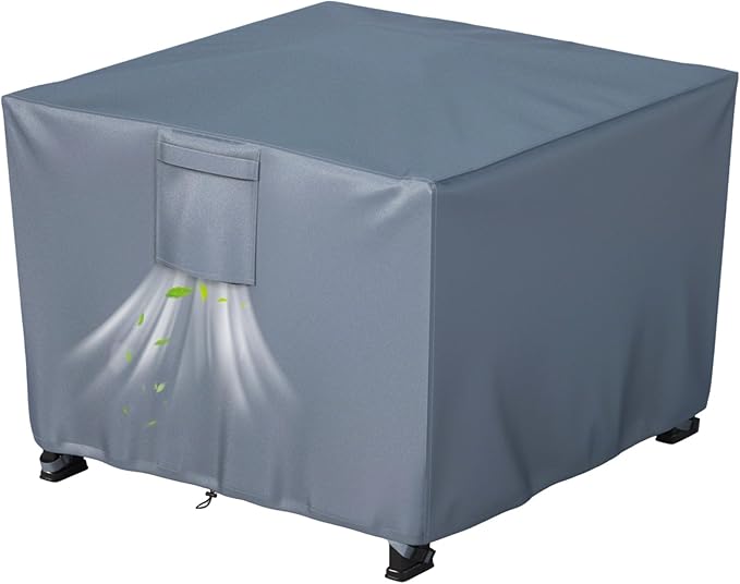 Chinchilla Heavy Duty 28 Inch Square Fire Pit Cover - 100% Waterproof & Weatherproof, Durable All-Season Protection for 26/27/28 Inch Propane Fire Pits and Tables