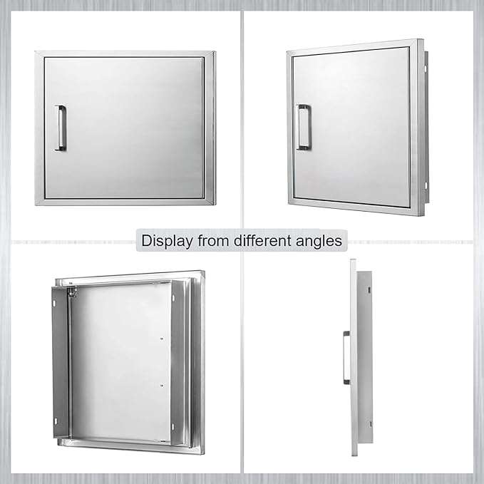 Outdoor Kitchen Door, 23 "W17 H Outdoor Kitchen Access Door, Stainless Steel Barbecue Single Door, Can Be Used for Outdoor Kitchen Island Or Outdoor Kitchen