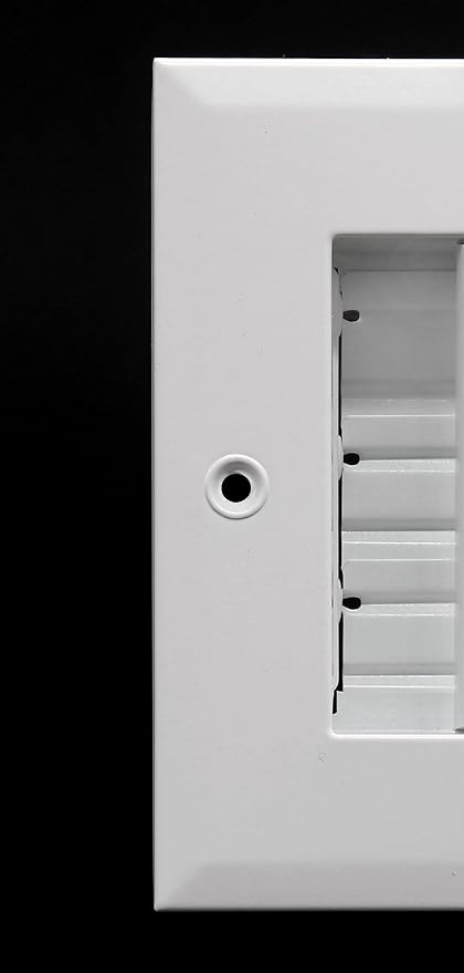 24" X 16" Adjustable AIR Supply Diffuser - HVAC Vent Cover Sidewall or Ceiling - Grille Register - High Airflow - White [Outer Dimensions: 25.75"w X 17.75"h]