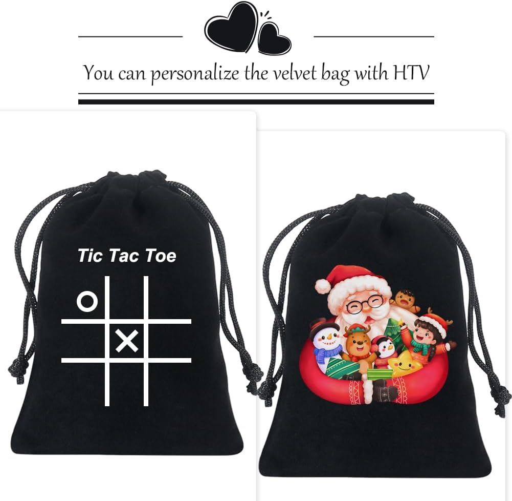 HRX Package 20pcs Velvet Drawstring Bags, 5x7 inches Velvet Pouches for Jewelry Gift Packaging (Black)