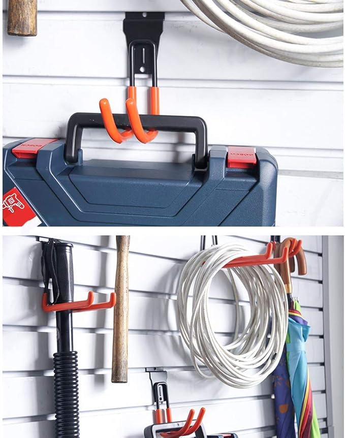 Intpro Slatwall Hooks Slatwall Accessories Utility Hooks Garage Storage Tool Organizer Large Heavy Duty Garage Panels Hooks for Ladders Bulk Items