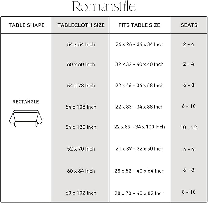 Romanstile Gingham Rectangle Plastic Tablecloth, 100% Waterproof Checkered PVC Table Cloth, Heavy Duty Vinyl Table Cover for Dining, Camping, Picnic, Outdoor - 54 x 120 Inch, Light Blue and White