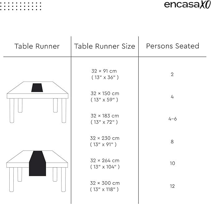 Encasa XO Cotton Dining Table Runner | Buffalo Red Checks | Size 13x36 in - Machine Washable & Durable