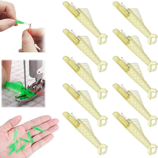 10 Pcs Fish Mouth Sewing Machine Needle Threader,2024 New Upgraded Automatic Sewing Needle Threader,Simple Needle Threader Tool,Quick Sewing Machine Cycle Simple Needle Threader Tool (Yellow)
