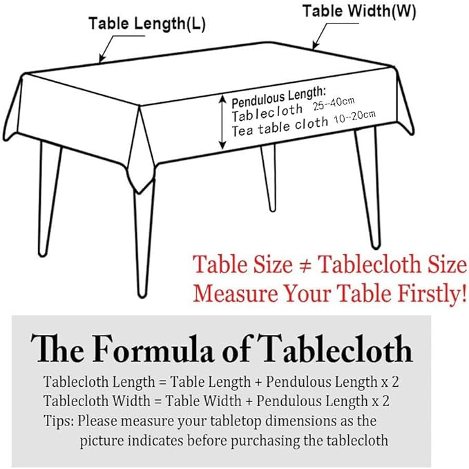 Pahajim Rustic Linen Tablecloth Cotton Waterproof Table Cloth for Kitchen Dining with Tassel Rectangle Tablecloths Rectangle/Oblong, 55''x 94'', 6-8 Seats