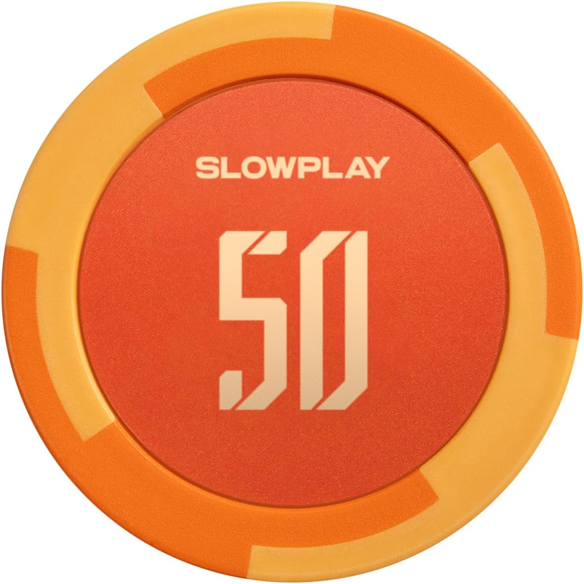 SLOWPLAY Godel Clay Poker Chips, 14 Grams Heavyweight Clay Composite, 40mm Large Chips in Bulk, Pack of 50 with Denomination of 50