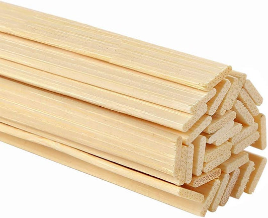 Pllieay 200 Pieces Bamboo Sticks Wood Extra Long Sticks for Crafting (15.7 Inches Length × 3/8 Inches Width)