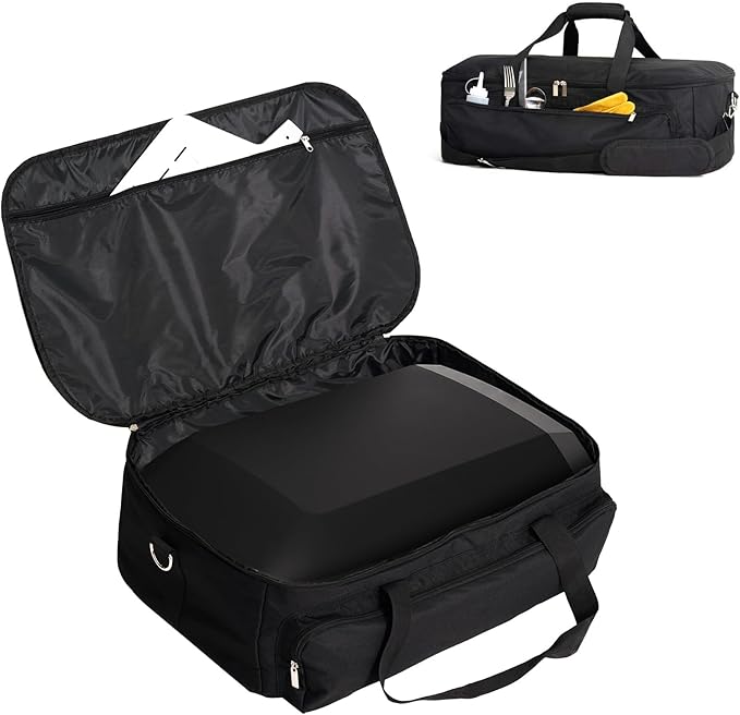 NOELIFE Carry Bag for Ooni Volt 12 Electric Pizza Oven - Portable Carrying Case with PE Foam Lining for Ooni Volt Accessories, Built-in Pockets, Suitable for Indoor & Outdoor Use (Bag Only)