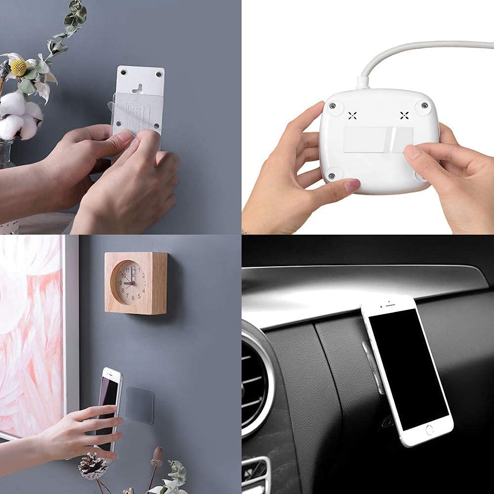 BRAVESHINE Double Sided Wall Adhesive Tape - 32 Pack Heavy Stick on Mounting Tape - Removable Washable Nano Tape for Crafts, Non-Slip Carpet, Picture Hanging Home Office Classroom Use - Round 1.1Inch