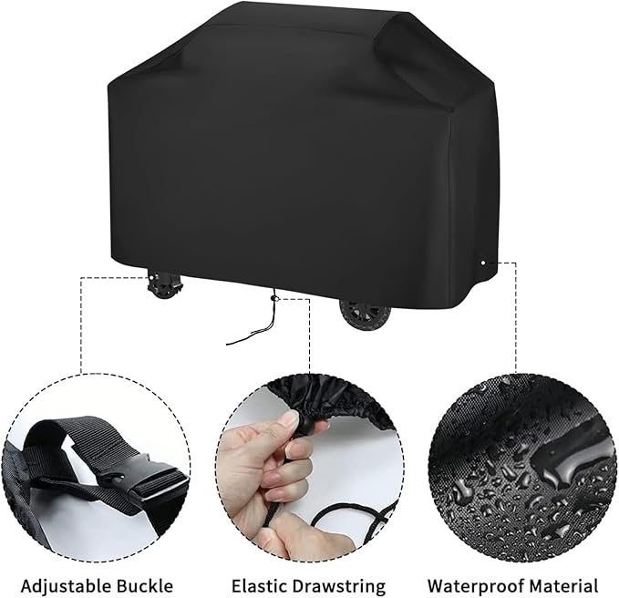 Heavy Duty Griddle Cover for Pit Boss 4-Burner Ultimate Griddle, Waterproof Black - 63" L×31" W×35" H