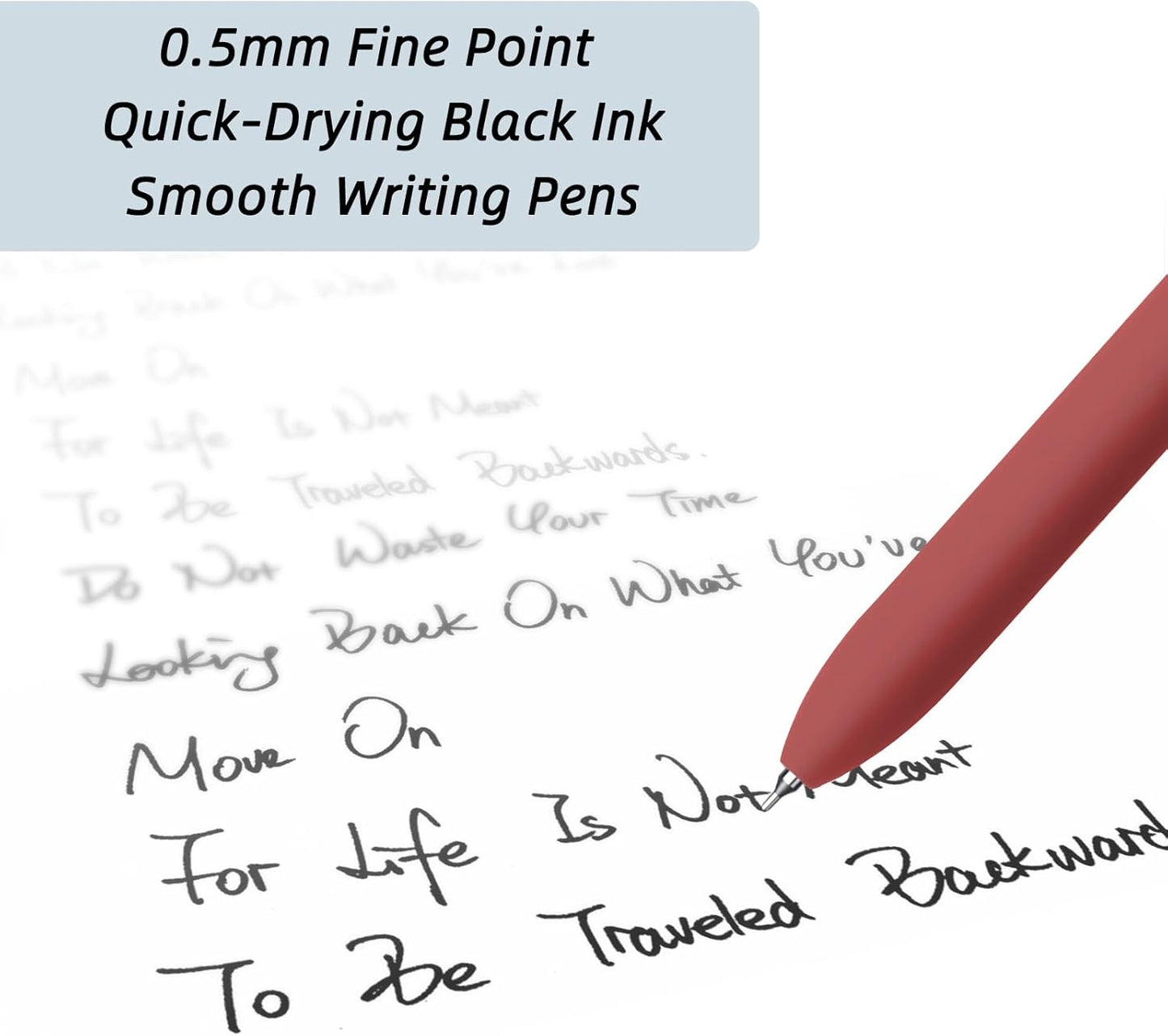 Gel Pens, 5 Pcs 0.5mm Fine Point Smooth Writing Pens Cute Pens, High-End Series Black Ink Pens for Journaling Note Taking, School Office Supplies for Women Men (5 Pcs Vintage)