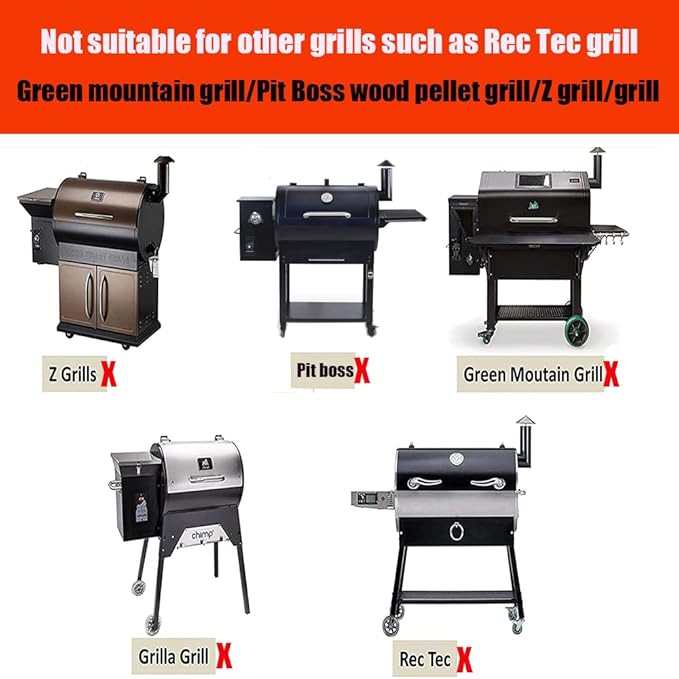 Pellet Smoker Grill Power Cord Kit Replacement Part Compatible with Traeger Ironwood 650 & 885, Pro Series 575 & 780, Timberline 1300 & 850, 6 Feet，Black