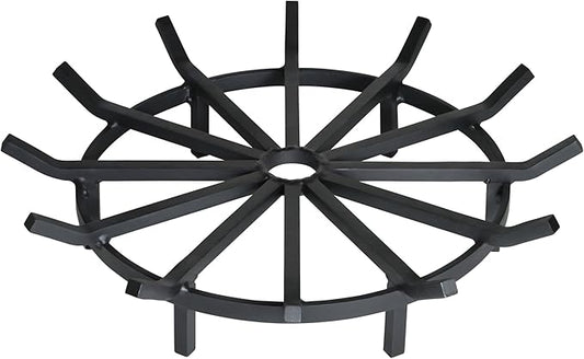 SteelFreak Super Heavy Duty Wagon Wheel Firewood Grate for Fire Pit - Made in The USA (32 Inch)