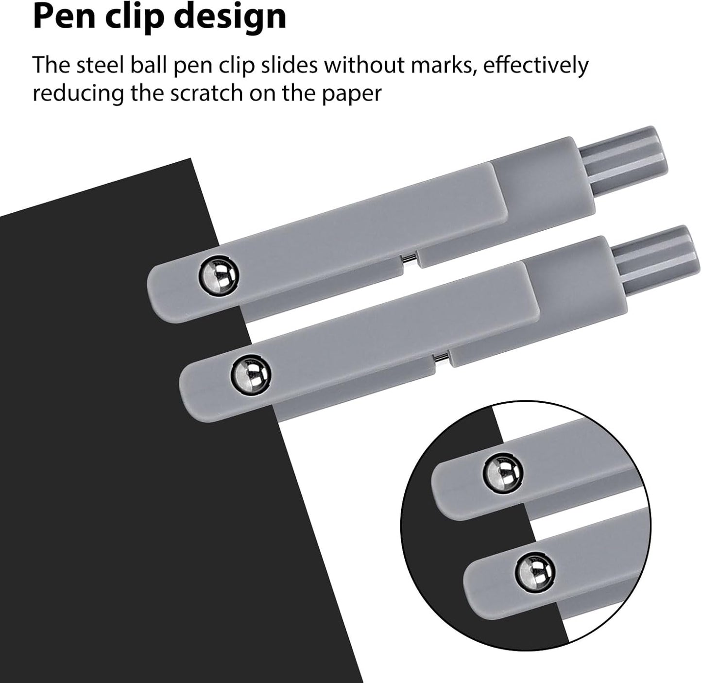 Ddaowanx Gel Pens, 0.5mm Fine Point Quick Dry Black Ink Pens Retractable, Nursing School Essentials,School Supplies, Gifts for Women (6Pcs-Black Ink)