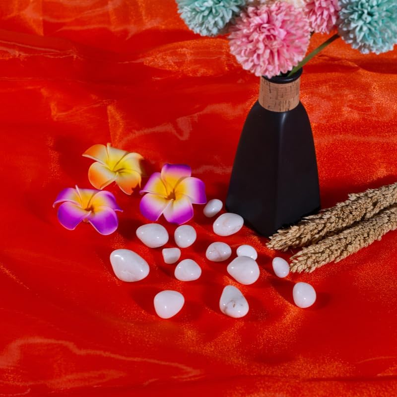 Fynite Orange Organza Fabric by The Yard | 2 Yard Long | 44" Wide | Bridal Soft Sheer Organza Tulle for DIY Wedding Dress Fashion Craft Decorations