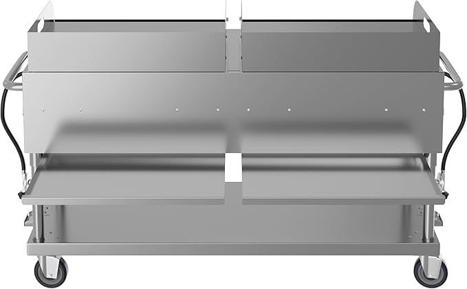 60 in. 8-Burner Commercial Outdoor Propane Gas Grill with Two 30 in. Griddles in Stainless-Steel, ETL Listed (CGKIT6-G30G30)