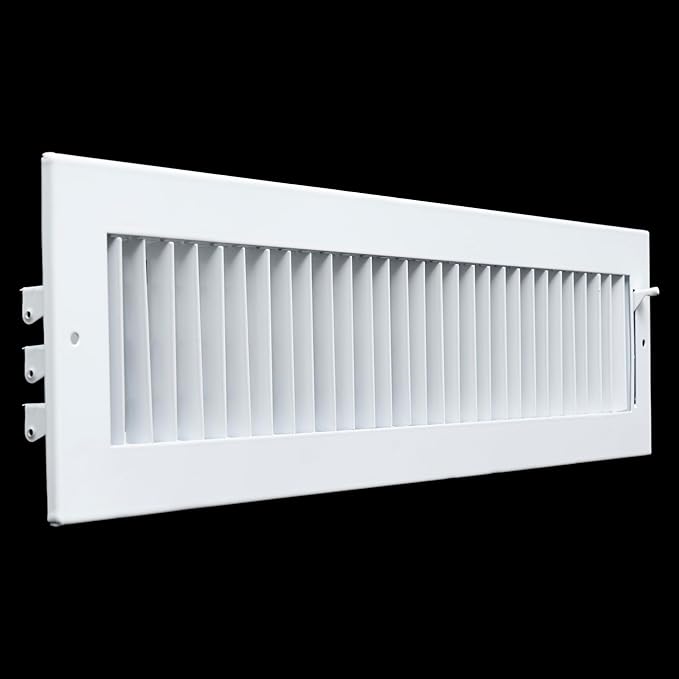 [5 Pack] Fits 20x4 Duct Opening Steel Adjustable Air Supply Grille by Handua | Register Vent Cover Grill for Sidewall and Ceiling | White | Out. Dim.: 21.75" X 5.75"