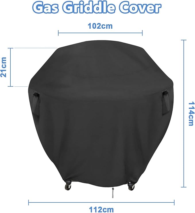 Gas Grill Cover for 30" Cuisinart CGG-999, Waterproof 360 XL Griddle Cover for Outdoor Gas Griddles, Heavy Duty Round Grill Covers for Cuisinart Gas Grills,40" x 44" x 45"