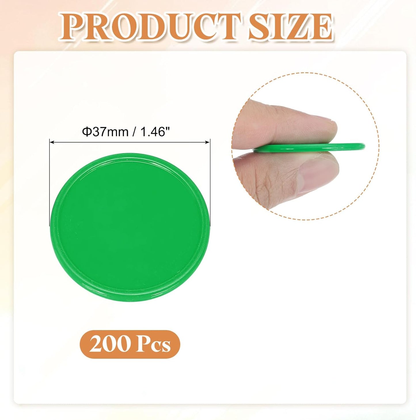 uxcell Plastic Poker Chips, Learning Counters Counting Counters Disk Marker Opaque Game Token for Game Play Math Counting