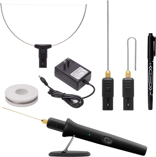 Hot Wire Foam Cutter, 4 in 1 Electric Hot Knife Foam Cutting Tool, 100-240v / 18w Styrofoam Cutter with Marker Pen