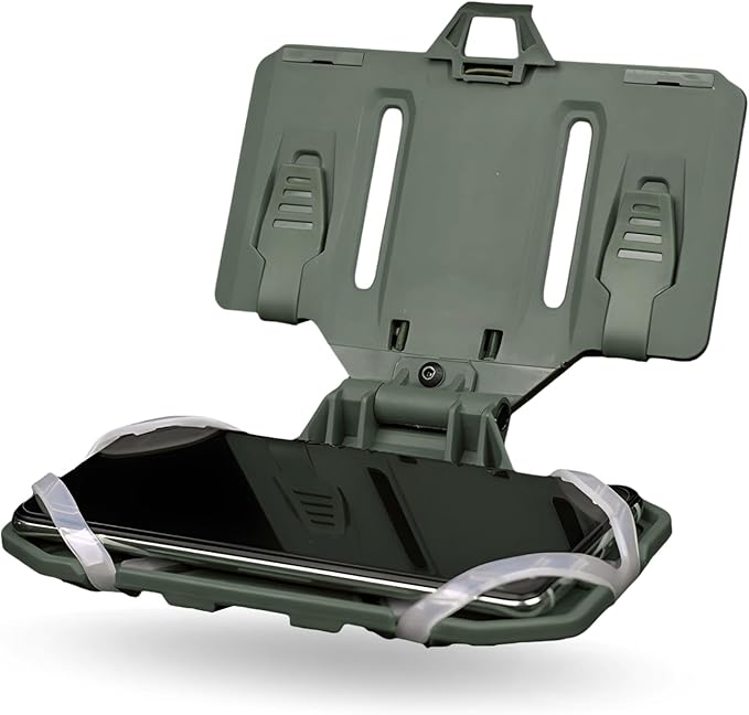 Let Me Be Tactical Plate Carrier Molle Phone Carrier Vest Attachments, Outdoor Universal Foldable Phone Chest Holder, Chest Rig Mount Navigation Board for 4.7"-6.7" Screen (FoldPanel-Olive Drab)
