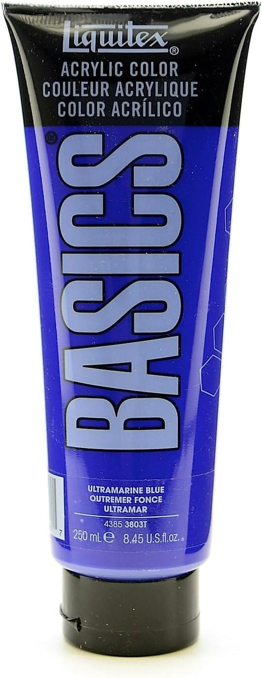 Liquitex BASICS Acrylic Paint, 250ml (8.5-oz) Tube, Ultramarine Blue