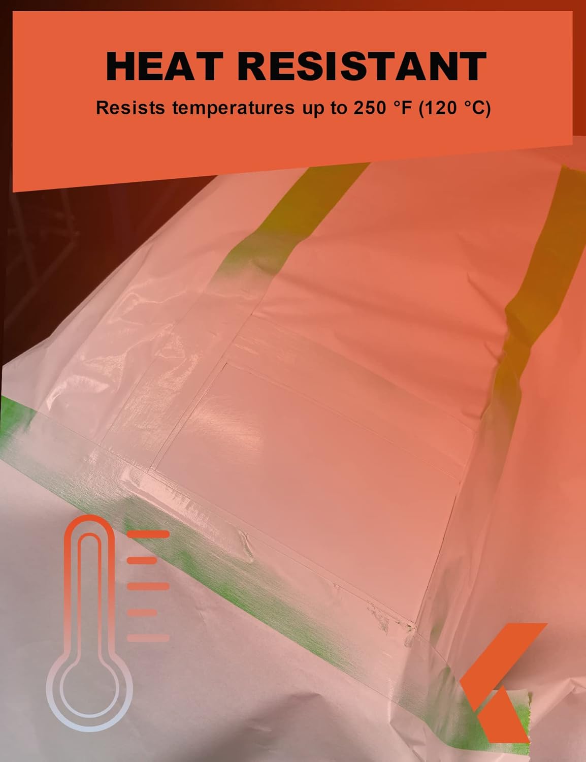 Painters Tape for Car Paint Green No Residue Automotive Masking Tape for Automotive Paint - Heat Resistant for Paint Booth, 1.41 Inches x 60 Yards, 9 Rolls