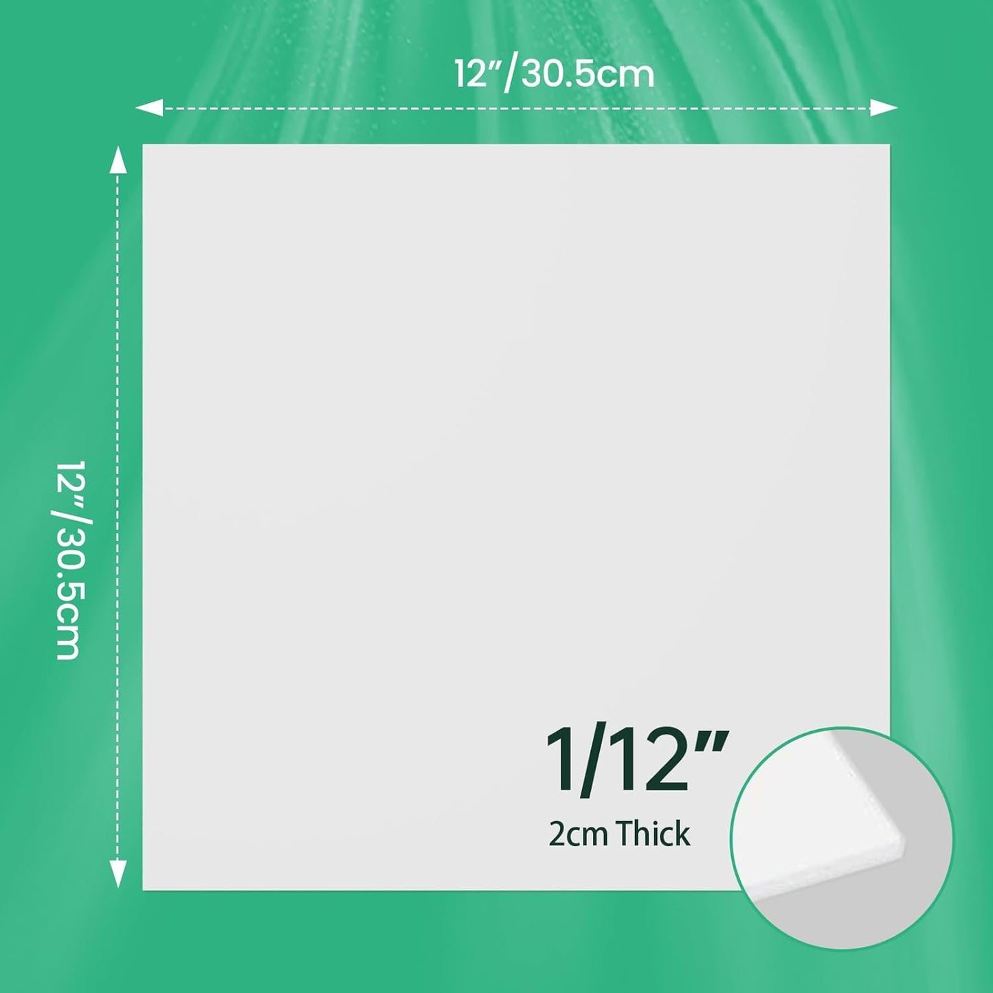 40 Pack 12" X 12" PVC Mat Board, Cuttable Waterproof Sign Board, Thick Backing Board for DIY Photo Frames, Graffiti Drawing Board, Art Mats, Poster Board, Carving Board