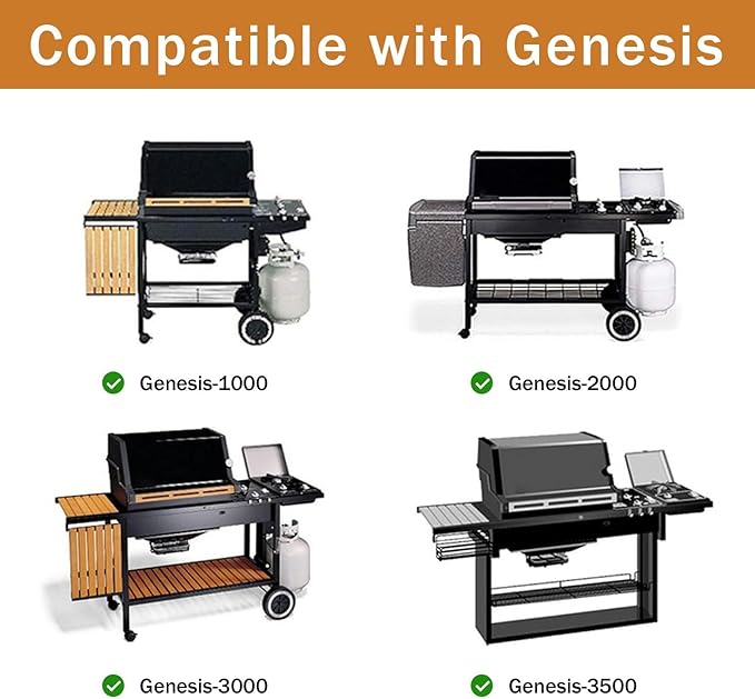 7638 Grill Grates for Weber Spirit I & Spirit II 300 Series, Spirit E/S-310 E/S-320 E/S-330, Spirit 700, Genesis Silver/Gold B & C Grill Replacement Parts, Cast Iron, 17.5 x 11.9 Inch, 2-Pack