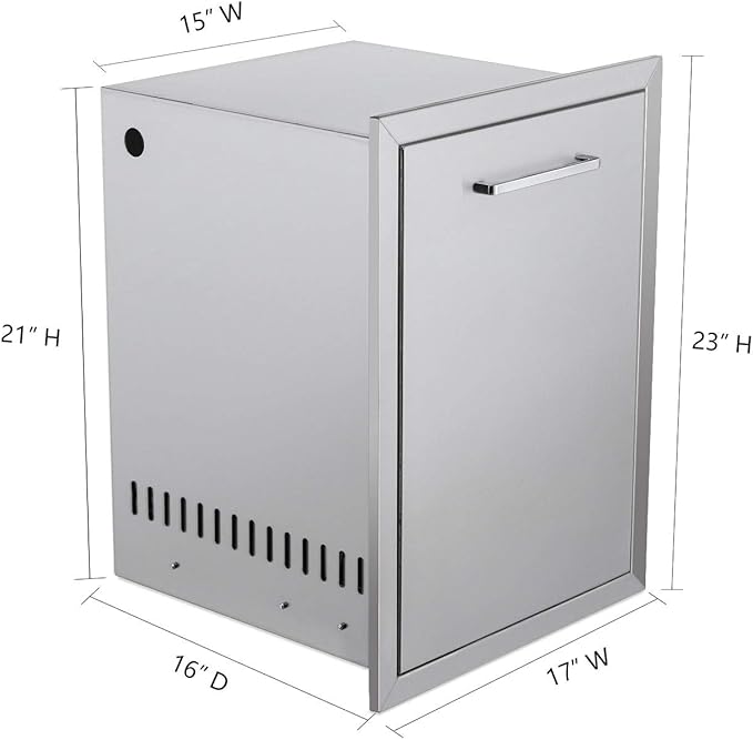 TIANAI Outdoor Kitchen Single Drawer Stainless Steel BBQ Single Drawer for Outdoor Kitchen Stroage