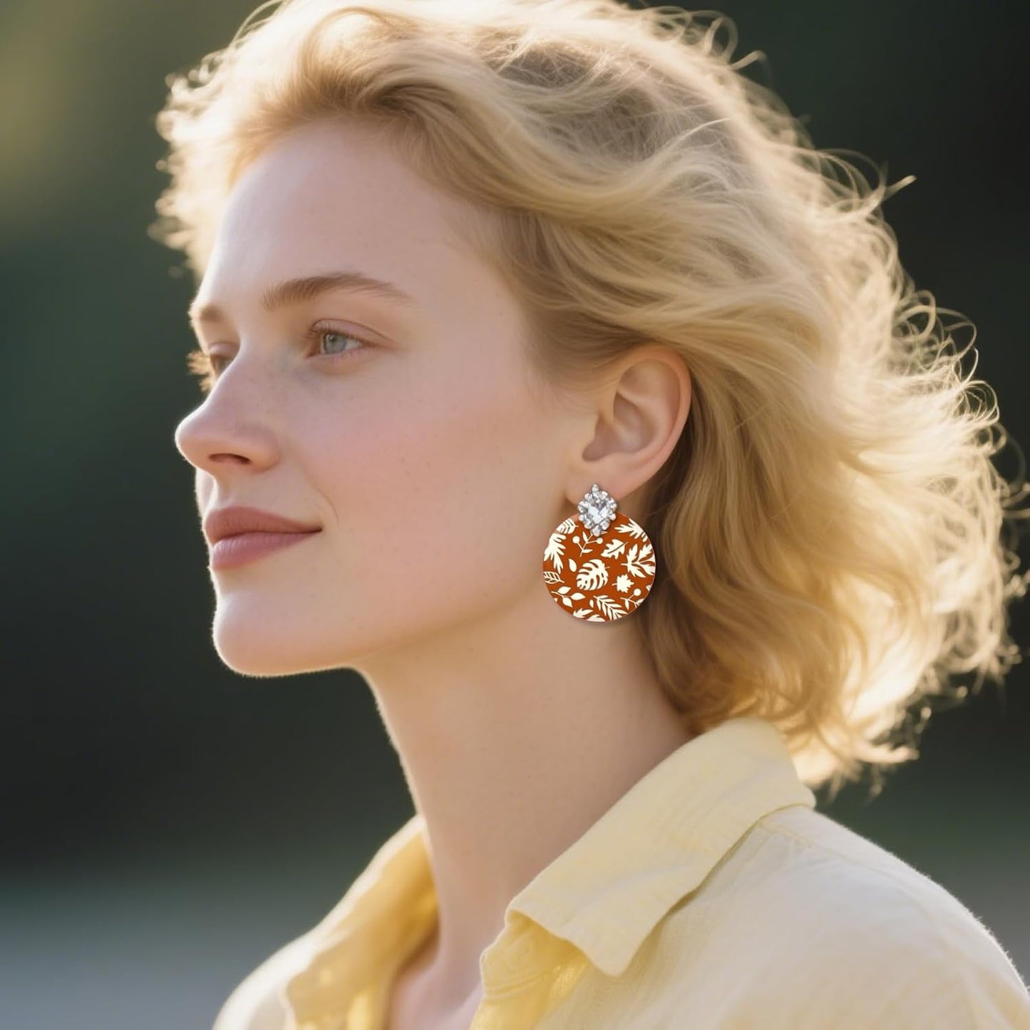 CHGCRAFT Autumn Leaves Pattern Polymer Clay Texture Sheet Plants and Maple Leaves Silicone Texture Mat for Polymer Clay Making Earrings Jewelry DIY Crafts 5.5 × 5.5 Inch