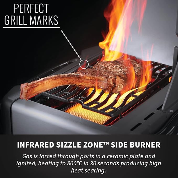 Napoleon P500RSIBNSS-3 Prestige 500 RSIB Natural Gas Grill, sq. in + Infrared Side and Rear Burner, Stainless Steel