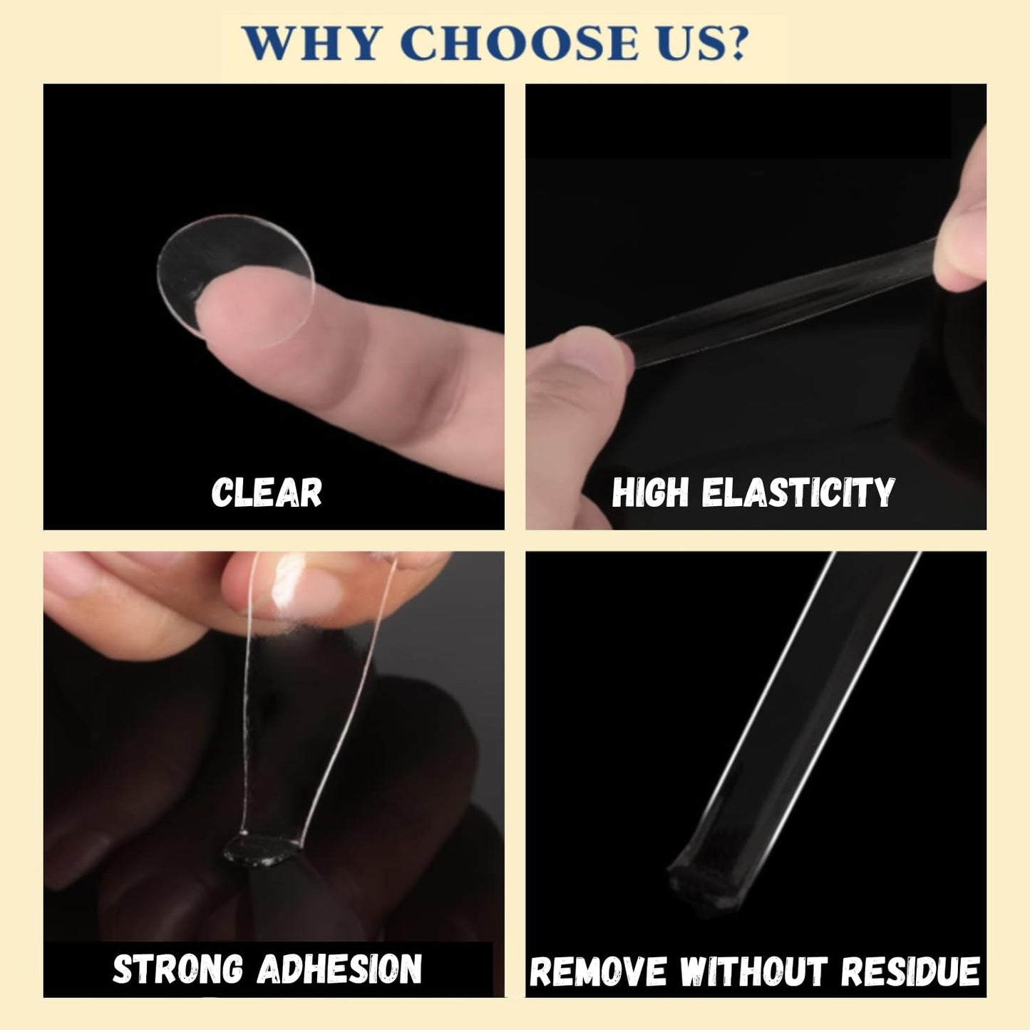 175pcs Double Sided Sticky Dots – Easy to Peel Sticky Dots,Clear Removable Sticky Tack Double Sided Tape Dots for Crafts, Posters, Balloons, and DIY Projects