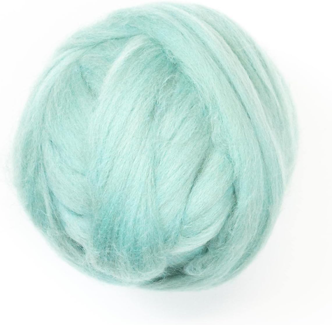 Colored Natural Wool roving, 8 OZ. Best Wool for Needle Felting, Wet Felting, handcrafts and Spinning. (Acqua)