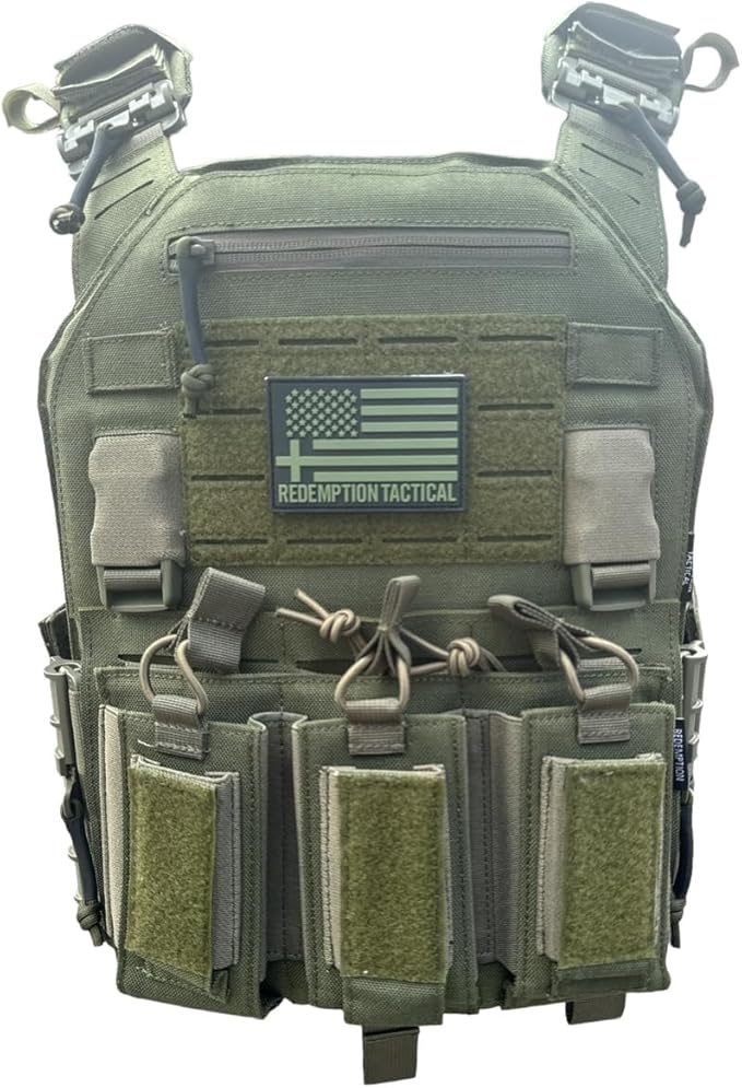 Redemption Crusader 2.0 Molle Quick Release Buckles Airsoft Vest With Adjustable Size Sides And Triple Pouch