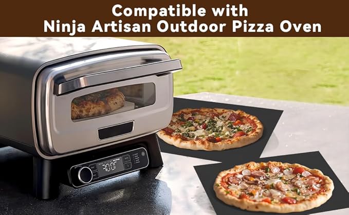 4 PCS Air Fryer Oven Liners Compatible with Ninja Artisan Outdoor Pizza Oven, Reusable Oven Liners Baking Mat for Ninja Pizza Oven