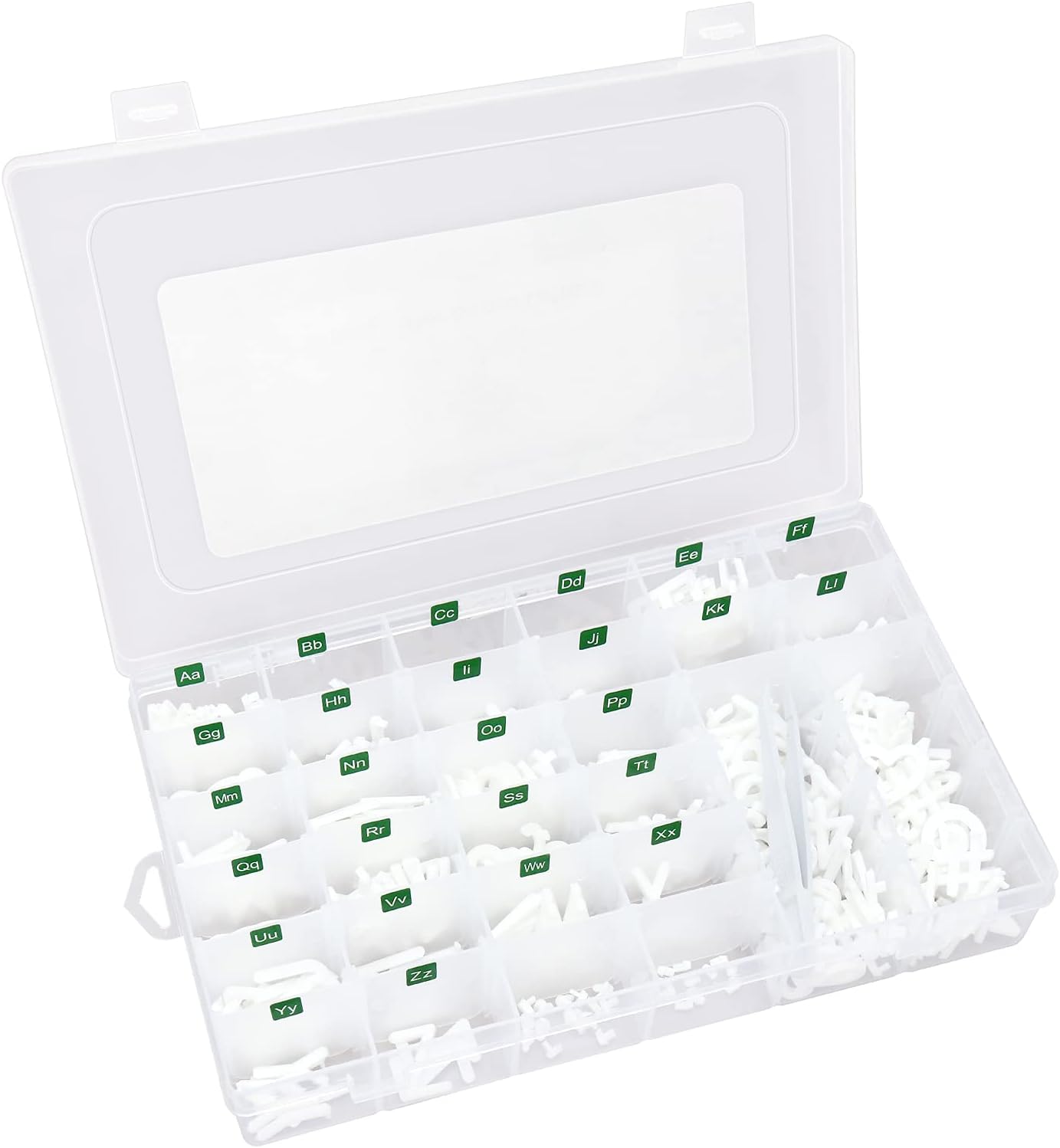 Letter Board Letters Only,504 PRE-Cut Characters (1 Inch,White) with Sorting Tray,Felt Board Letters