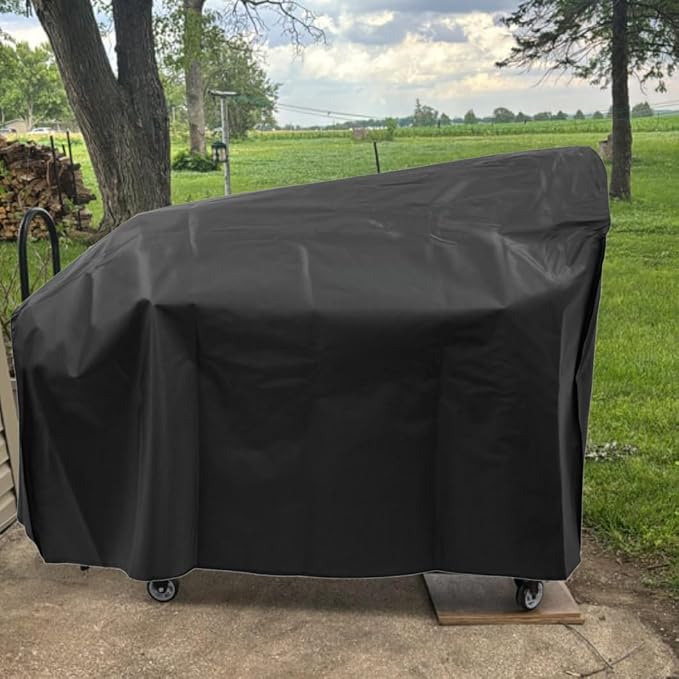 ZJYWSCH Grill Cover for Offset Smoker for Rec Tec Flagship XL 1400 Pellet Smoker Cover Outdoor Waterproof for RecTec RT-1400 Flagship 1400 Wood Pellet Grill Cover Heavy Duty