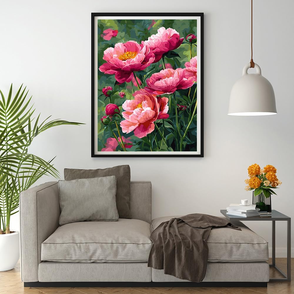 Moohue 14 ct Counted Cross Stitch Kits for Adults Flowers Cross Stitch Patterns Stamped Printed Cross Stitch Kits (Flowers 11)