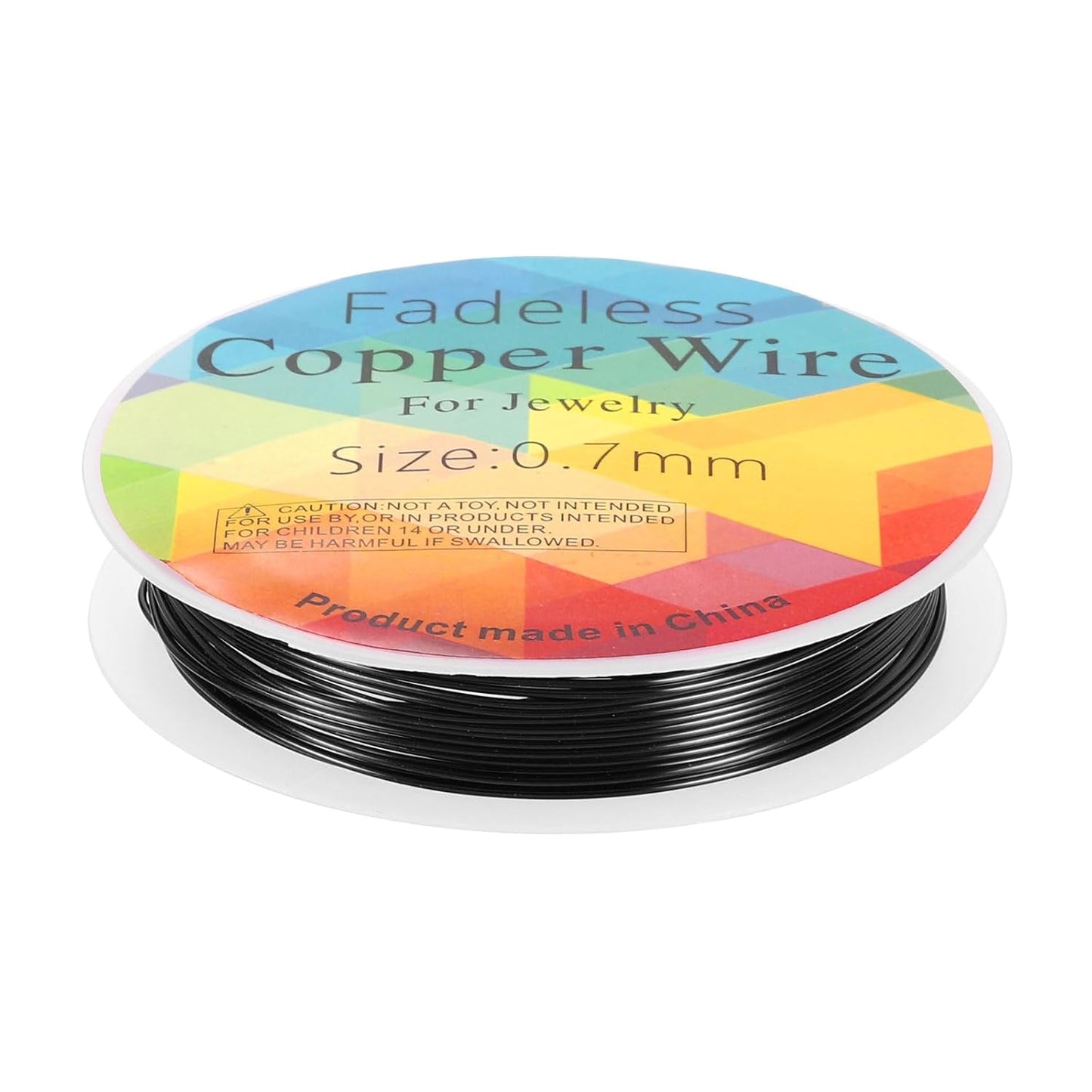 HARFINGTON 10ft Jewelry Wire, 22 Gauge (0.7mm) Brass Craft Soft Metal Tarnish Resistant Copper Beading Wire for Jewelry Making Supplies Crafting, Black