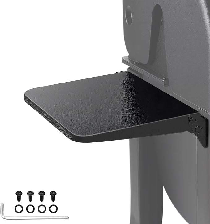 Folding Side Shelf for Weber Searwood 600 / XL 600 16” Grill Side Table Storage Pellet Smoker Replacement Parts 3400140 Heavy Duty Steel Grill Accessories for Weber