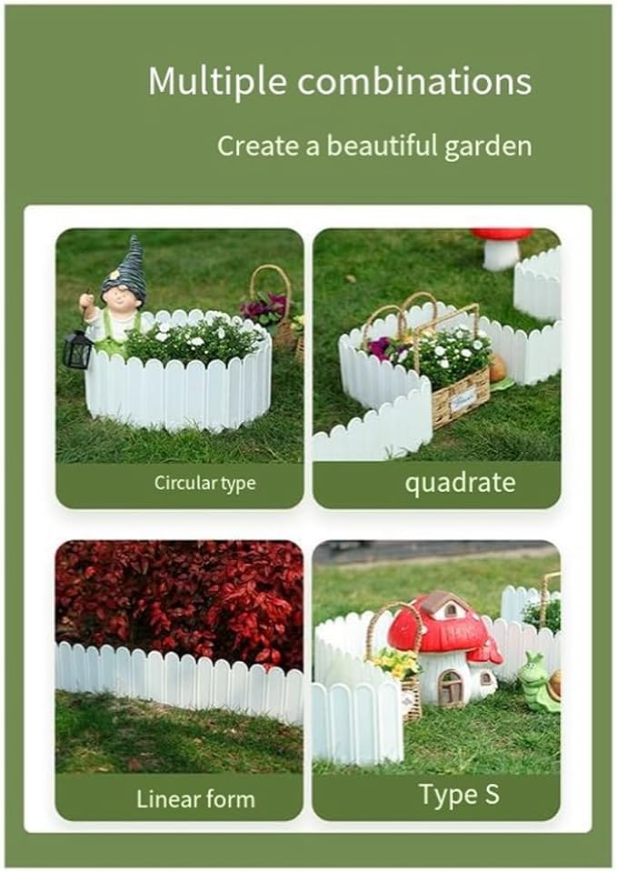 Garden Fences Garden Scenery Decorative Outdoor Fences Portable Fences Garden Edging Patio Partition Fences Black