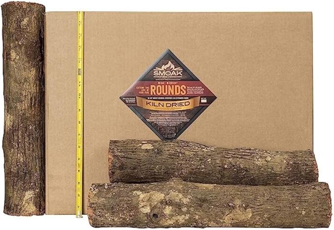 Smoak Firewood - Kiln Dried Premium USDA Certified Firewood (Uncut Rounds (16inch Logs) 100-120lbs)