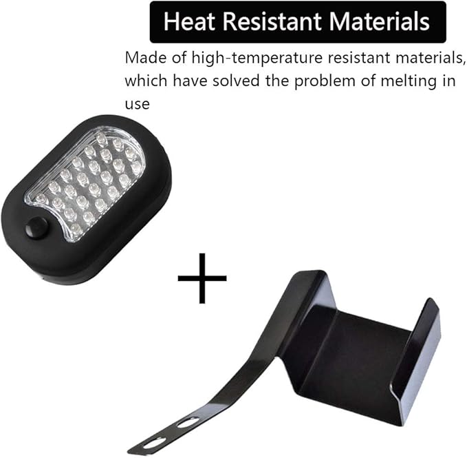 Big Green Egg LED Grill Light - 24 Ultra-Bright LED Barbecue Lamp for Big Green Egg Models (9" Handle) - Battery Powered