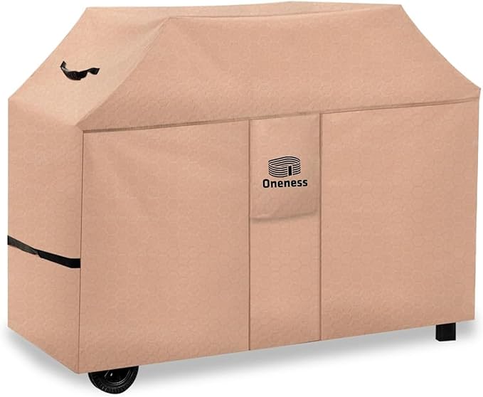 Oneness Grill Cover，58 inch Waterproof Weather Resistant BBQ Gas Grill Cover for Weber Spirit Char-Broil Performance,No Fading Within 2 Years