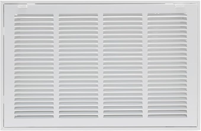 20"W x 12"H [Duct Opening Size] Steel Return Air Filter Grille - Removable Face/Door for 1 inch Filters -HVAC Vent Cover Grill - White [Outer Dimensions: 22 5/8"W X 14 5/8"H]