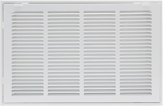 20"W x 12"H [Duct Opening Size] Steel Return Air Filter Grille - Removable Face/Door for 1 inch Filters -HVAC Vent Cover Grill - White [Outer Dimensions: 22 5/8"W X 14 5/8"H]